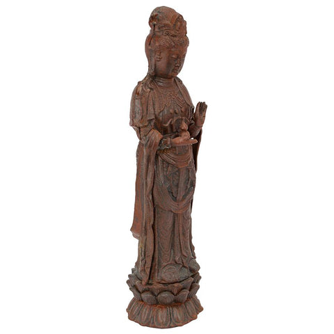 Goddess Guan Yin Iron Statue