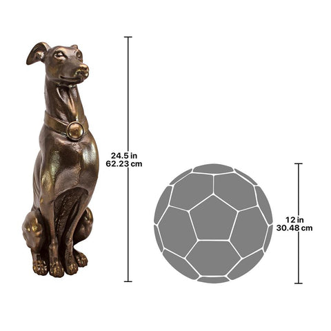 Greyhound Sentinel Cast Iron Statue