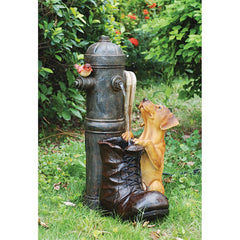 Fire Hydrant Pooch Garden Fountain
