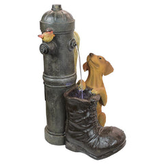 Fire Hydrant Pooch Garden Fountain