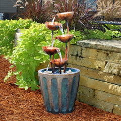 Copper Falls Cascading Garden Fountain