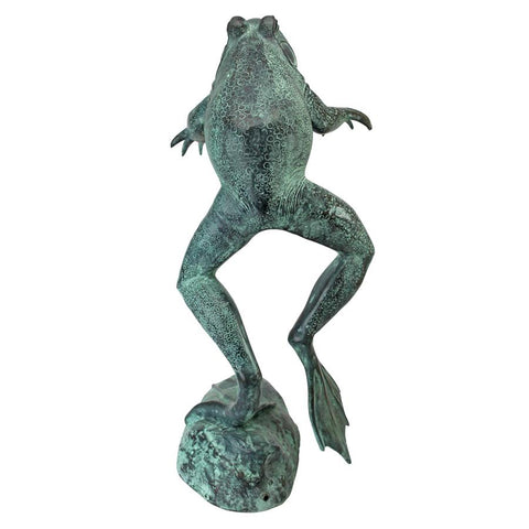 Medium Leaping Spitting Frog Bronze
