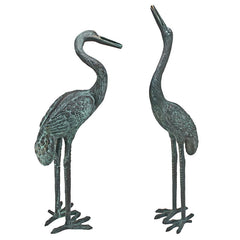 Bronze Cranes Pair Medium