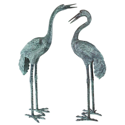 Bronze Cranes Pair Large