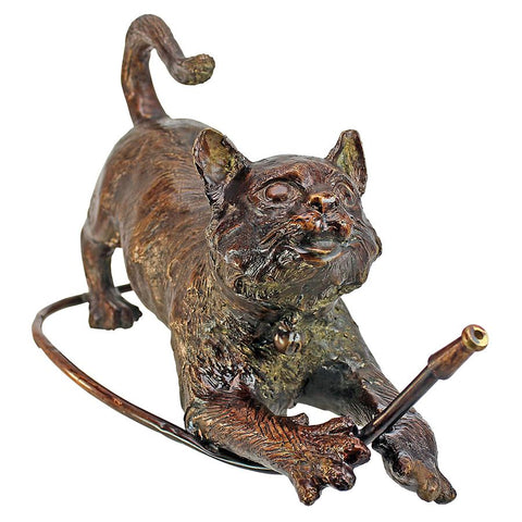 Cat W/ Hose Bronze