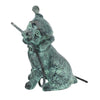 Image of Raining Dogs Piped Bronze Statue Verde