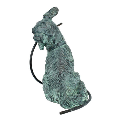 Raining Dogs Piped Bronze Statue Verde