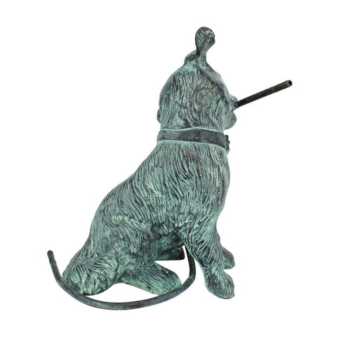 Raining Dogs Piped Bronze Statue Verde