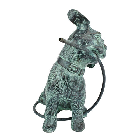 Raining Dogs Piped Bronze Statue Verde