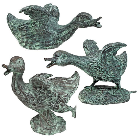 S/3 Bronze Ducks
