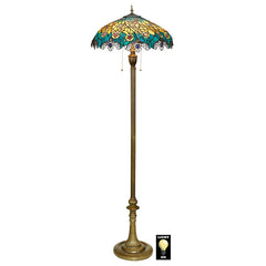 Art Nouveau Peacock Floor Lamp