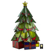 Image of Christmas Tree Stained Glass Lamp