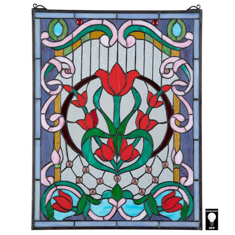 Tulip Treasure Stained Glass Window