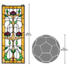 Image of Ruskin Rose Three Flower Stained Glass