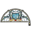 Image of Heraldic Shield Demi Lune Stained Glass
