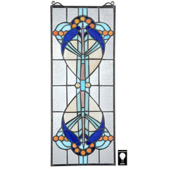 Bauhaus Modern Stained Glass Window