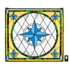 Image of Compass Rose Stained Glass Window