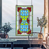 Image of Red Anemone Stained Glass Window