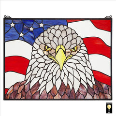 Bald Eagle Stained Glass Window