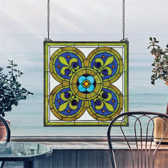 Fleur De Lis Quatrefoil Window