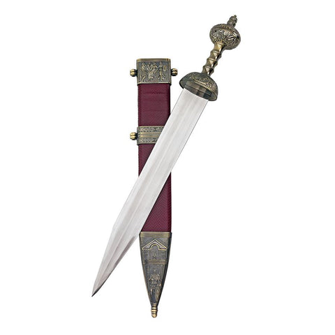 Gladius Sword W/ Brown Scabbard