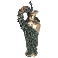 Peacock Centerpiece Vase