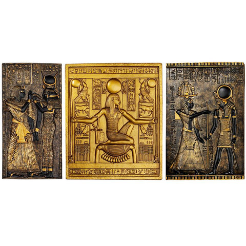 S/3 Egyptian Temple Stele Plaques