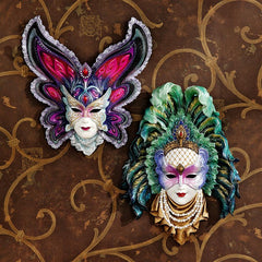 S/2 Maidens Of Mardi Gras Masks