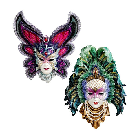 S/2 Maidens Of Mardi Gras Masks