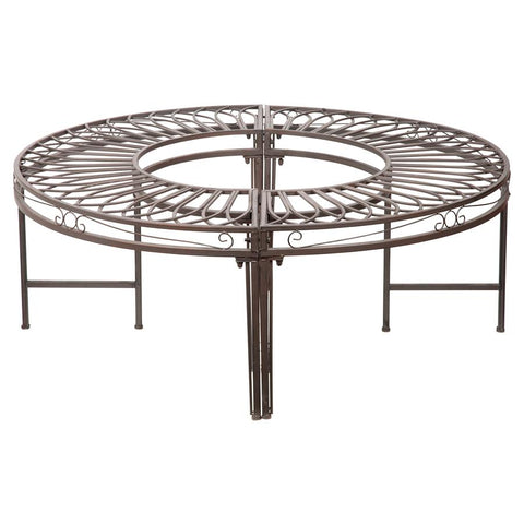 Gothic Roundabout Steel Garden Bench