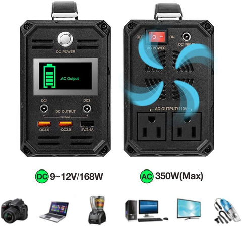 300W Portable Power Station, 60000mAh Emergency Solar Generator Backup Battery - Sculptcha