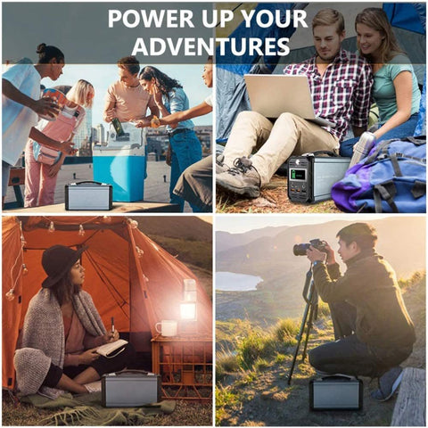300W Solar Generator, FlashFish 60000mAh Portable Power Station Camping Generator with Portable Solar Panel and Charger - Sculptcha